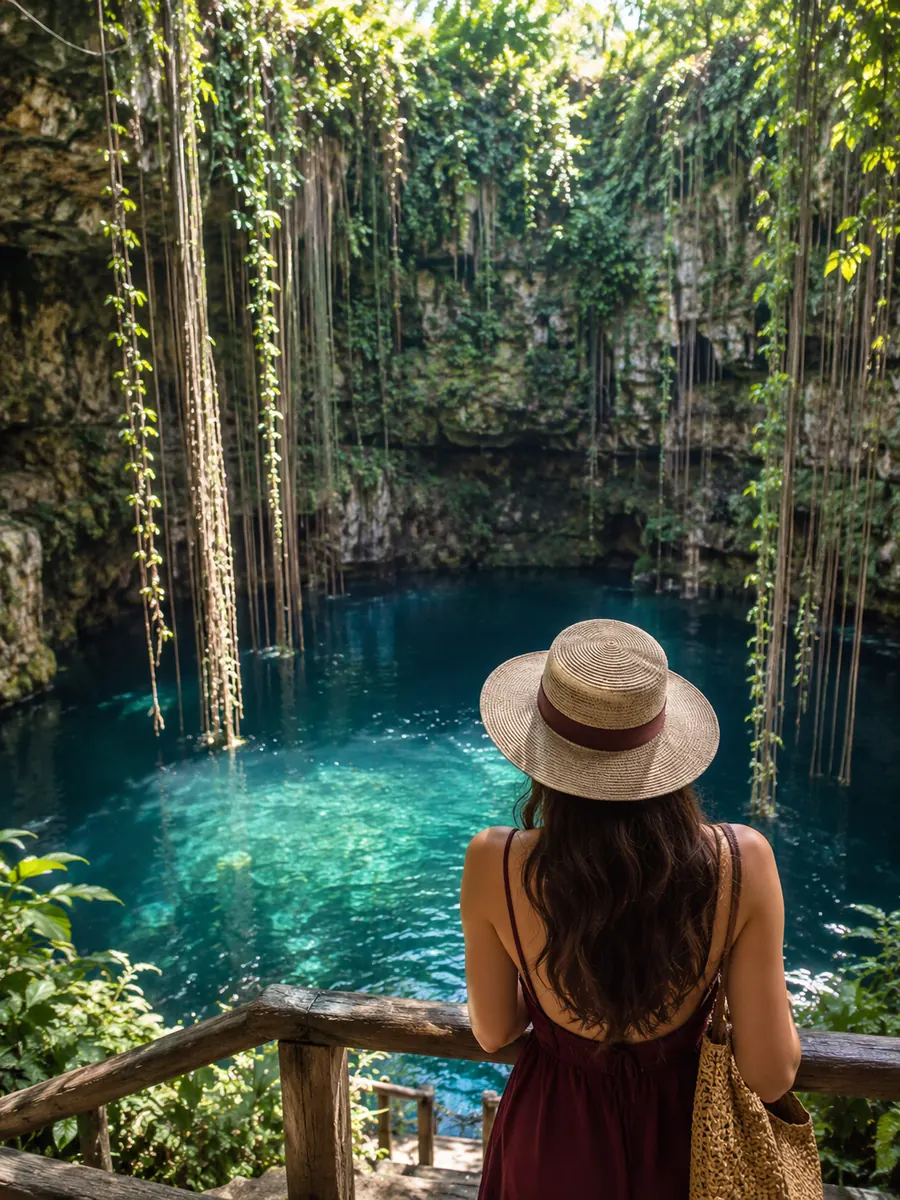 Blick auf den Cenote Ik Kil
